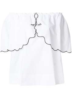 Vivetta расклешенный топ с открытыми плечами