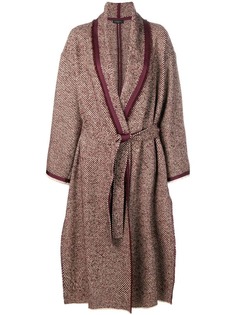 Antonelli твидовое пальто с поясом