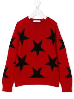 Msgm Kids свитер со звездами