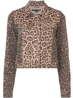 Veronica Beard джинсовая куртка с леопардовым принтом