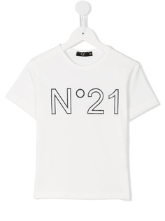 Nº21 Kids футболка с принтом логотипа