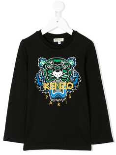 Kenzo Kids футболка с длинными рукавами и принтом тигра