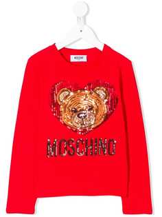 Moschino Kids Teddy Toy sequin-embellished T-shirt