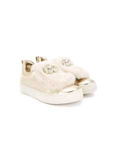 Mi Mi Sol TEEN fur trim sneakers
