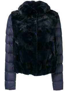 Liska пуховая куртка с панелями из меха норки