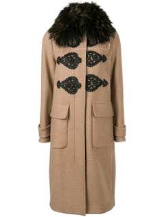 Bazar Deluxe пальто с меховым воротником