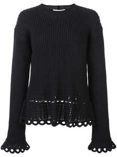 Derek Lam 10 Crosby трикотажная толстовка с кружевной отделкой