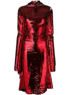 Paula Knorr асимметричное платье-миди с пайетками