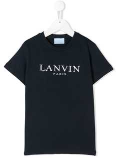 Lanvin Enfant футболка с принтом логотипа