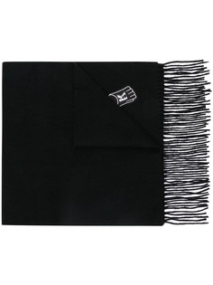 Karl Lagerfeld шарф с заплатками и бахромой