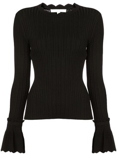 Jonathan Simkhai приталенный свитер с длинными рукавами