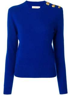 Tory Burch джемпер Rose с пуговицами на плече