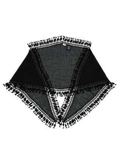 Saint Laurent шарф с кисточками по краями