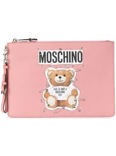 Moschino medium teddy bear print clutch