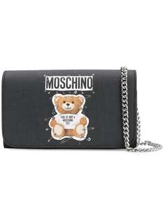 Moschino logo Teddy clutch