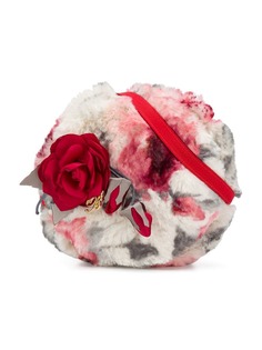Miss Blumarine меховая сумка на плечо с цветочным декором