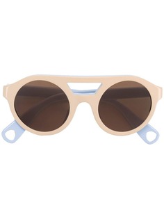 Dolce & Gabbana Kids солнцезащитные очки в круглой оправе