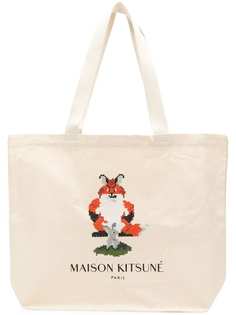 Maison Kitsuné сумка-шоппер с пиксельным принтом