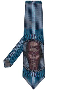 Jean Paul Gaultier Vintage жаккардовый галстук с изображением лица
