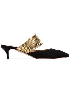 Aquazzura мюли с металлическим отблеском