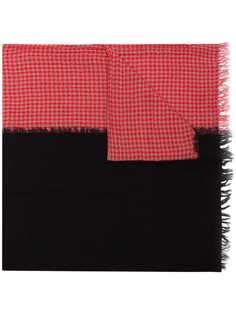 Yohji Yamamoto шарф в ломаную клетку с необработанными краями