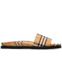 Burberry шлепанцы Ashmore в клетку