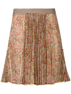Coach плиссированная юбка с цветочным принтом