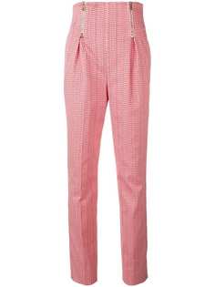 Versace зауженные брюки с молниями