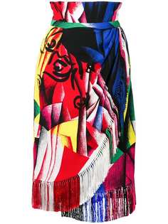 Versace юбка с бахромой