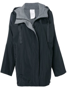 Donna Karan двухстороннее пальто с капюшоном и логотипом