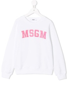 Msgm Kids толстовка с вышитым логотипом