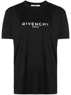 Givenchy футболка с принтом логотипа спереди