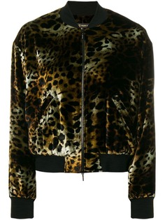 Plein Sud куртка-бомбер с леопардовым принтом