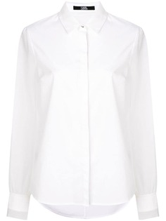 Karl Lagerfeld поплиновая рубашка с отделкой