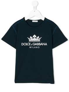 Dolce & Gabbana Kids футболка с принтом логотипа