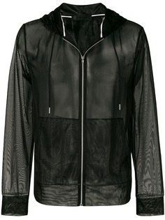 Helmut Lang прозрачная толстовка в сетку с капюшоном