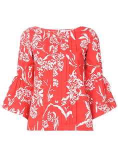 Carolina Herrera топ с рукавами-колокол