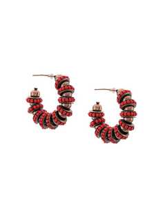 Carolina Herrera beaded hoop earring