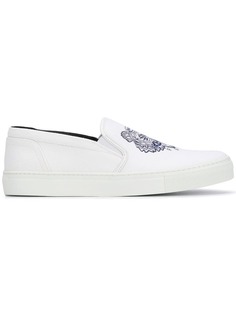 Kenzo слипоны с вышивкой тигра