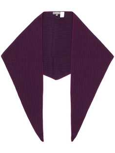 N.Peal embroidered pointed scarf