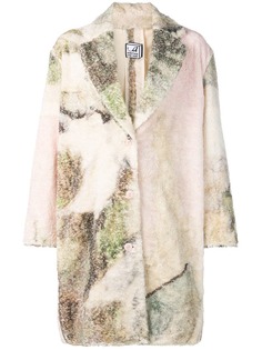 Anntian однобортное пальто окрашенного дизайна