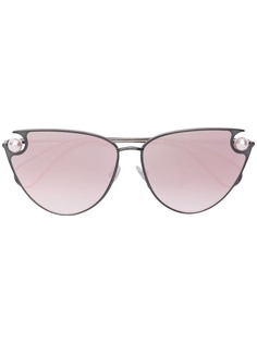 Christopher Kane Eyewear pearl embellished cat-eye sunglasses