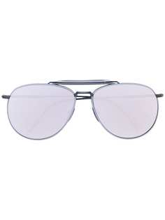 Thom Browne Eyewear зеркальные солнцезащитные очки-авиаторы