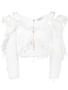 Preen By Thornton Bregazzi джинсовая блуза с открытыми плечами