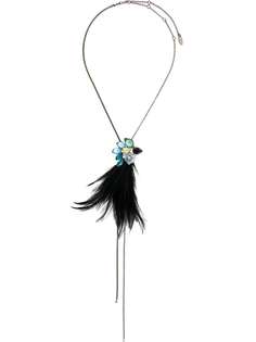 Lanvin ожерелье с перьями на подвеске