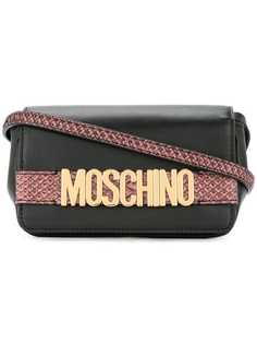 Moschino foldover logo shoulder bag