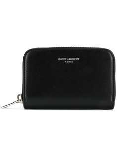 Saint Laurent кошелек с круговой молнией и логотипом