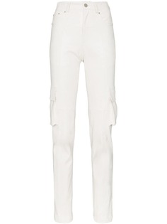 Blindness slim fit faux leather trousers