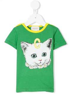 Gucci Kids футболка с принтом котенка