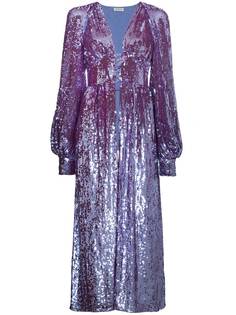 Attico халат с длинными рукавами и отделкой пайетками